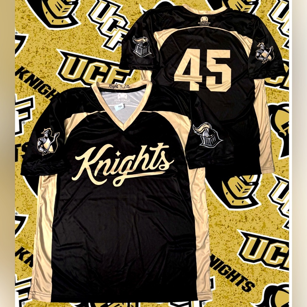 UCF Central Florida Knights Orlando Men’s M Medium Satiny #45 Jersey Shirt NWOT